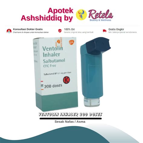 Jual Ventolin Inhaler 200 Doses Salbutamol Sesak Nafas Asma
