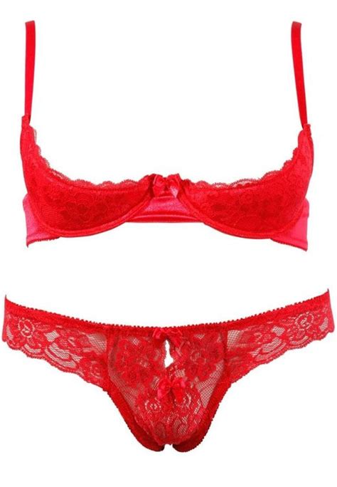 Sexy Damen Hebe Bh Set 80b Rot Spitze Kaufen Auf Ricardo