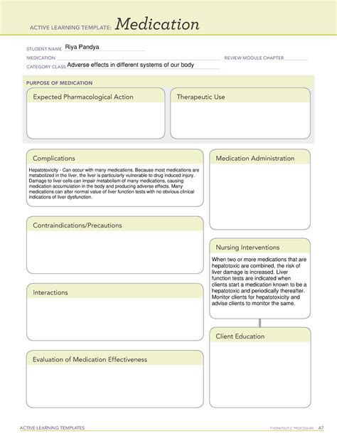 Hepatotoxicity Ati Pharmacology Templates Active Learning