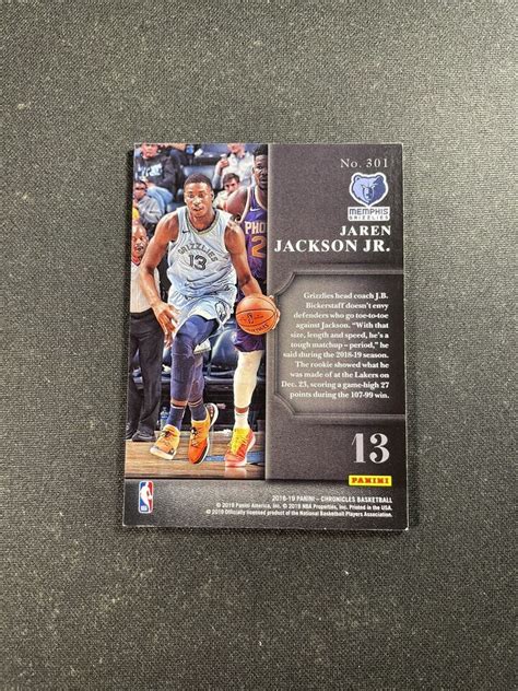 Panini Chronicles Elite Jaren Jackson Jr Rookie Black Box