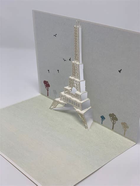 Eiffel Tower Pop Up Greeting Card Etsy