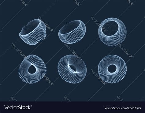 Torus consisting points shape for design Vector Image