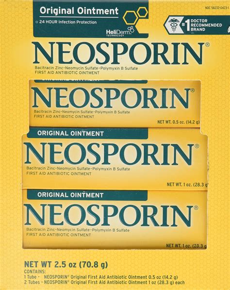 Neosporin Original Ointment First Aid Antibiotic Treatment 3 Pack Value Pack