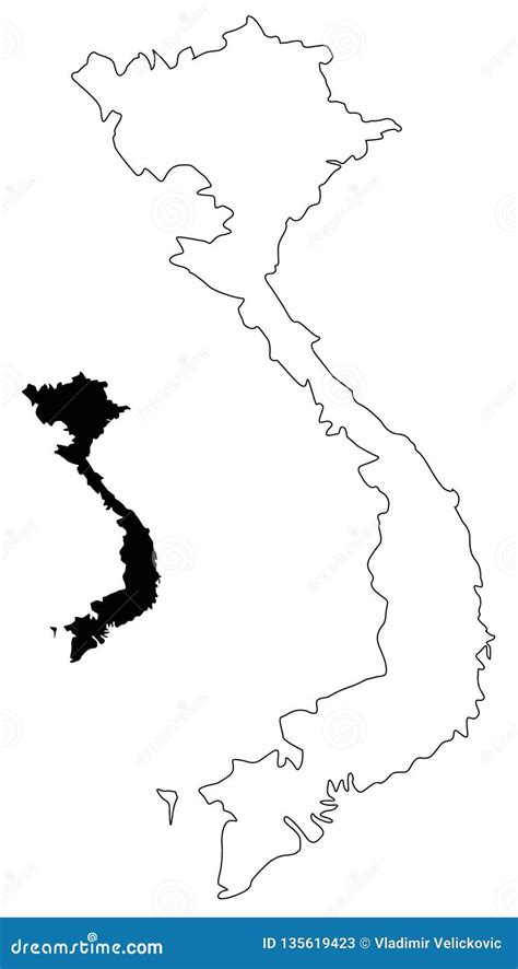 Mapa De Vietname Socialist Republic Of Vietnam Ilustra O Do Vetor