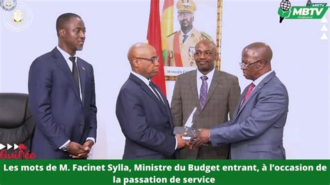 Les mots de M Facinet Sylla Ministre du Budget entrant à loccasion