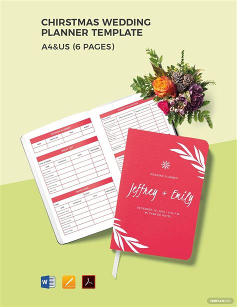 Christmas Wedding Planner Template in Word, Pages, PDF, Google Docs ...