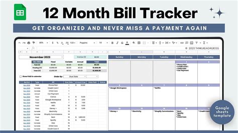 Bill Tracker Google Sheets How To Manage Your Bill Payments FULL