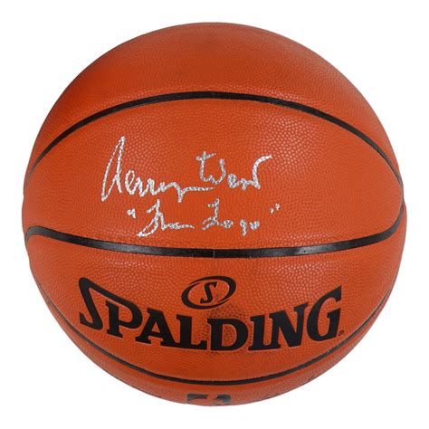 Jerry West Signed Nba Basketball Inscribed The Logo Beckett