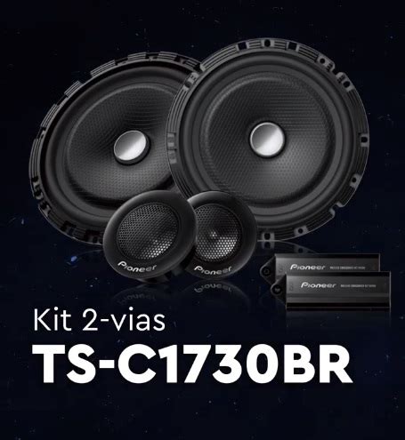 Alto Falante Kit Duas Vias Pioneer Ts C Br Rms Polegadas