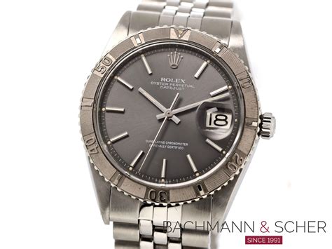 Rolex Vintage Turn O Graph Thunderbird Ref Stainless Steel Grey