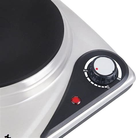 Cusimax CMHP S106 1500W Electric Single Hot Plate Portable Table Hob Stainless Steel TV Home