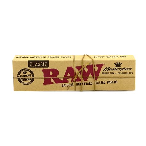 Raw Classic Masterpiece Kingsize Slim Rolling Paper Matchboxbros