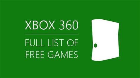 Free Xbox 360 Games