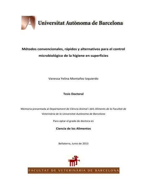 M Todos Convencionales R Pidos Y Alternativos Para El Control