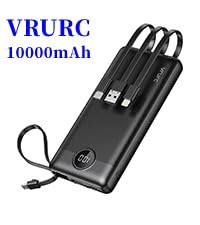 Vrurc Powerbank W Schnelles Aufladen Mah Power Bank Mit Kabel