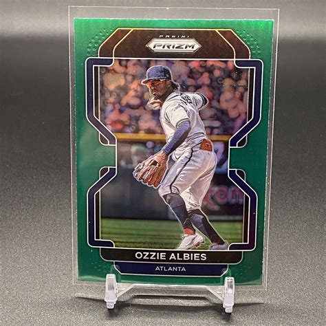 Green Holo 2022 Panini Prizm Ozzie Albies Atlanta Braves 19 EBay