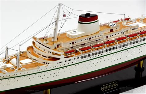 SS Cristoforo Colombo Ocean Liner - Handmade Model Ship | SavyBoat