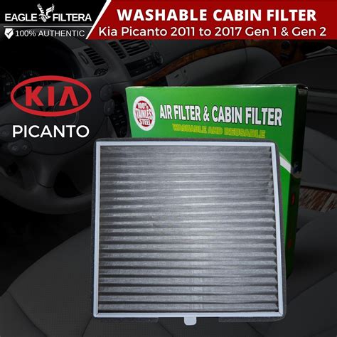 Filtera Washable Lifetime Cabin Aircon Filter For Kia Picanto Gen Gen