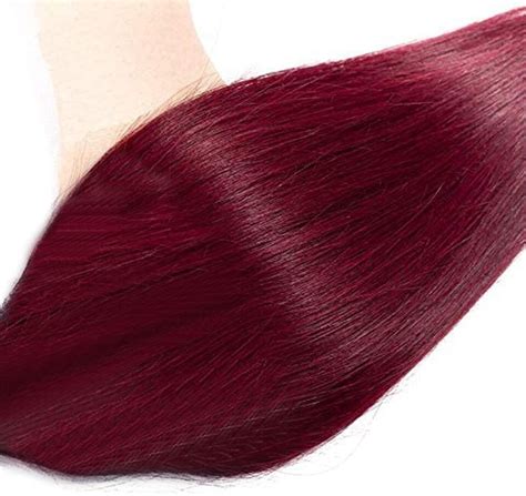 Labamiya Straight Burgundy 99J Human Hair Bundles Unprocessed Brazilian