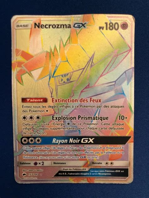 CARTES POKÉMON Necrozma GX 153 147 Soleil et Lune Ombres