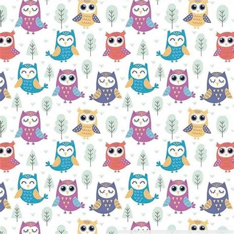 Owl Fabric Fabric By The Yard Owl Printbaby Fabric Cotton Fabric