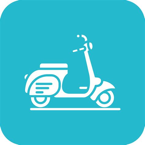 Delivery Scooter Glyph Round Corner Background Icon 16033210 Vector Art