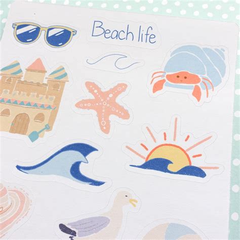 Beach Vacation Stickers Cute Beach Stickers Beach Day Etsy