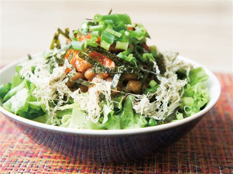 刻み海苔ねぎキムチ納豆とろろ昆布サラダ｜株式会社竹之下フーズ