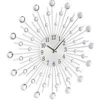 Relaxdays Wall Clock Analogue Glittering Stones Design Battery