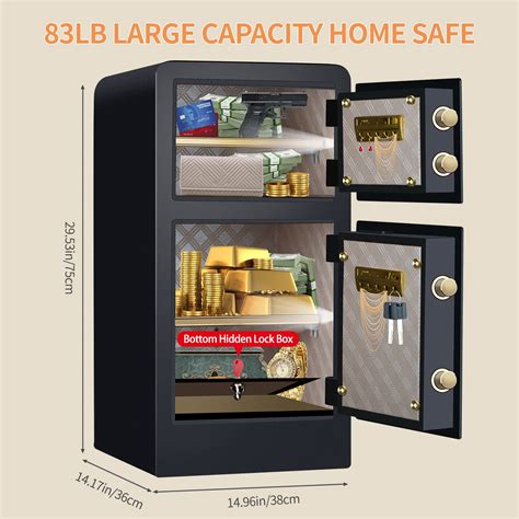 GHJGAGE 4 5 Cubic Extra Large Safe Box Fireproof Waterproof With Double