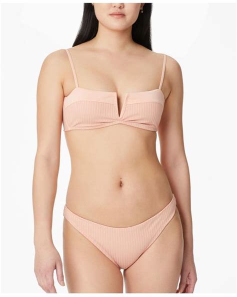 Sanctuary Refresh Ribbed Bikini Top Bottoms In Natural Lyst