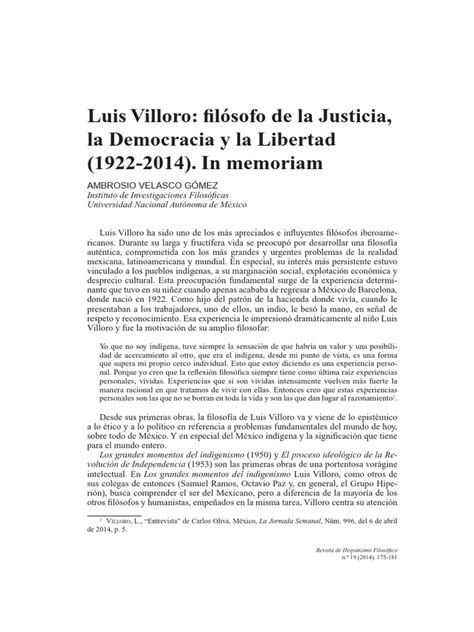 Luis Villoro Filosofo De La Justicia La Democracia Y La Libertad 1922