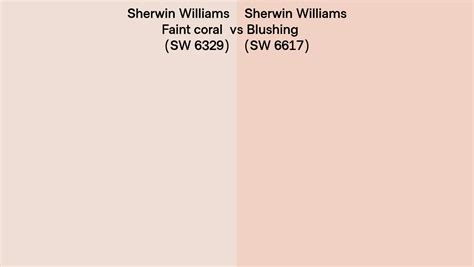 Sherwin Williams Faint Coral Vs Blushing Side By Side Comparison