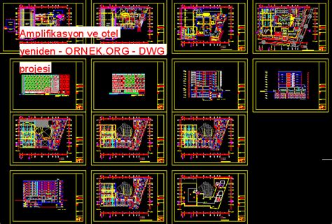 Proje Sitesi Amplifikasyon Ve Otel Yeniden Autocad Projesi