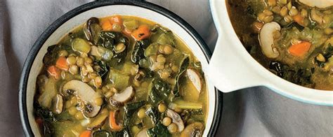 Green Lentil Soup with Kale and Mushrooms - Live Naturally Magazine