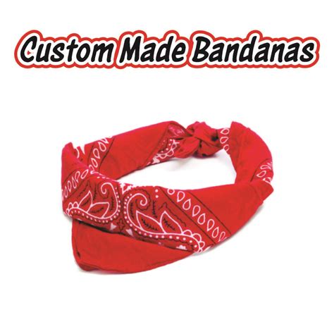 Custom Made Bandanas Logo Bandanas Custom Printed Bandanas