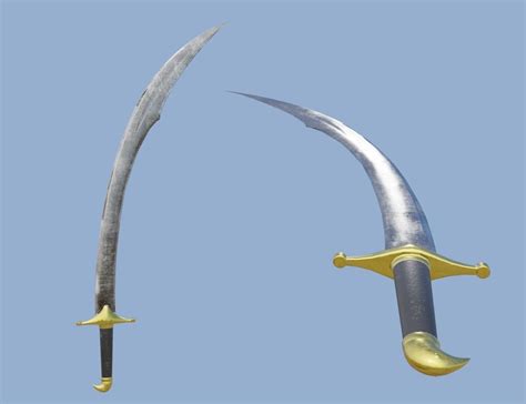 Scimitar Curved Sword 3d Asset Cgtrader