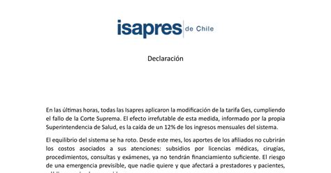 Declaración Asociación de Isapres 101223 2 pdf DocDroid