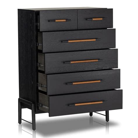 Four Hands Rosedale 6 Drawer Tall Dresser Paynes Gray 6 Drawer Tall