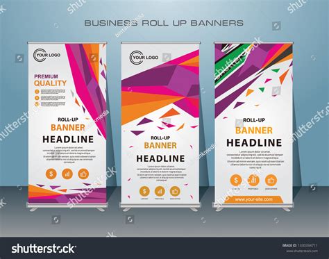 Creative Roll Banner Design Standing Banner Stock Vector (Royalty Free) 1330334711 | Shutterstock