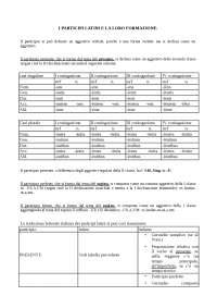 Riassunto Grammatica Latina I PARTICIPI LATINI E LA LORO FORMAZIONE