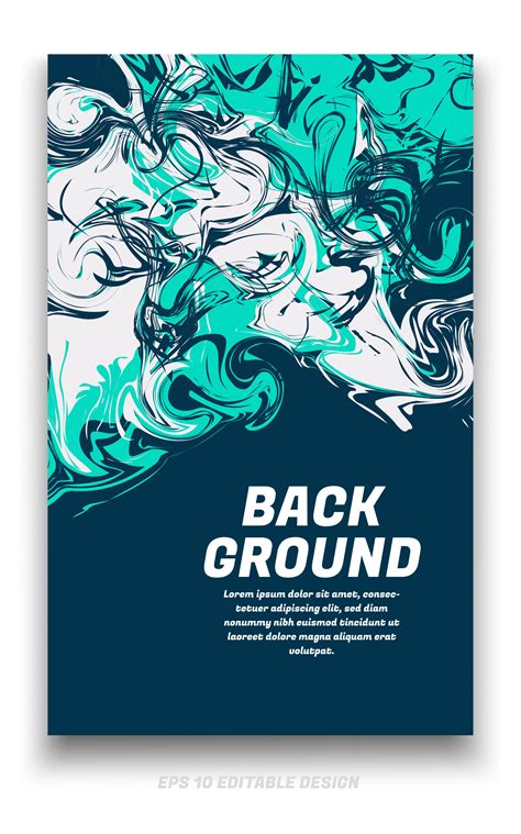 Abstract Grunge Background Cover Design With Brush Strokes Concept