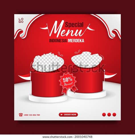 Indonesias Independence Day Special Food Menu Stock Vector Royalty