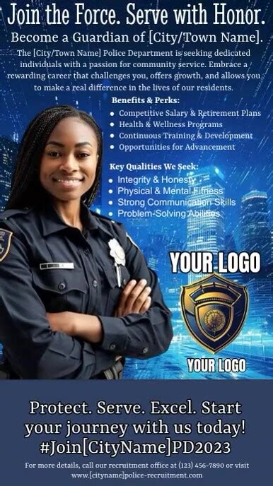 Police Recruitment Flyer 1 Template Postermywall