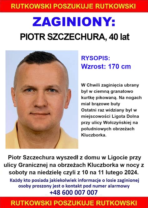 RUTKOWSKI W AKCJI W Kluczborku zaginął policjant 40 letni Piotr