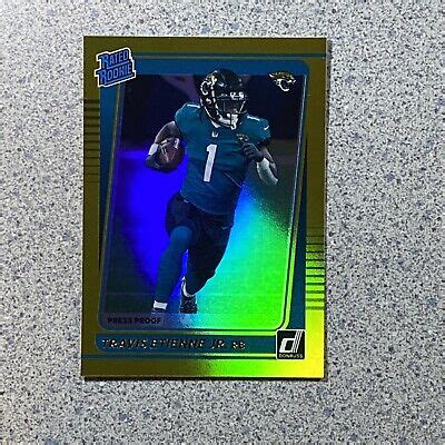 Travis Etienne Jr 2021 Donruss Gold Press Proof Holo Rated Rookie 258