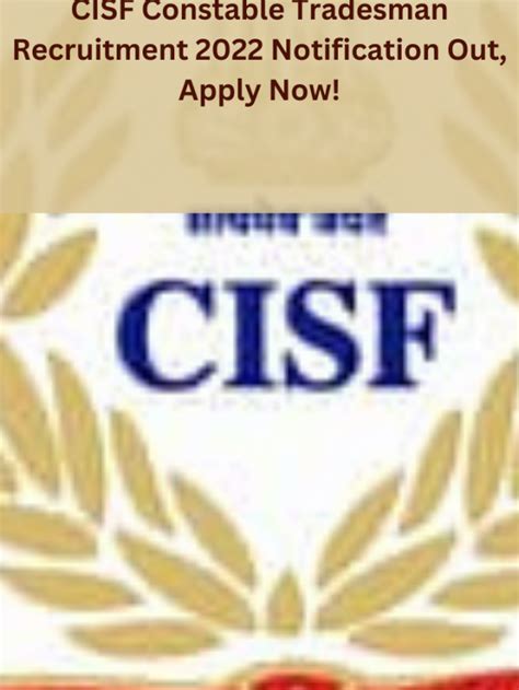 Cropped Cisf Constable Tradesman Recruitment Notification Out