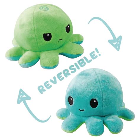 TeeTurtle The Moody Reversible Octopus Plushie Patented