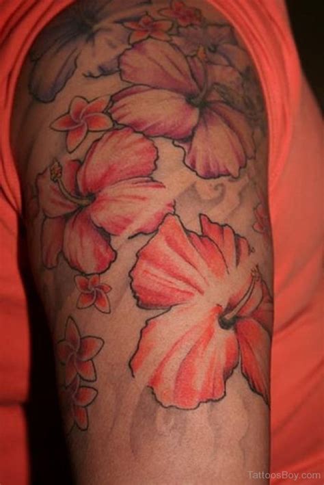 Beautiful Hibiscus Tattoo On Shoulder Tattoos Designs