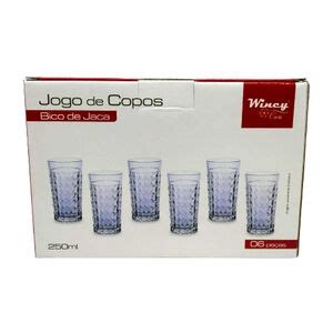 Conjunto De Copo Em Vidro Bico De Jaca 6 Peças 250 Ml Leroy Merlin